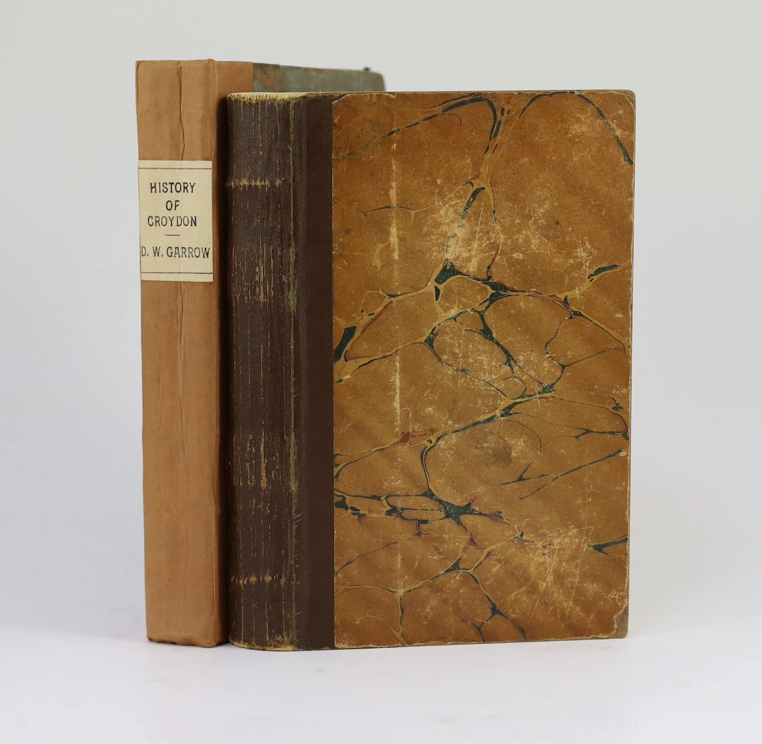 CROYDON: Garrow, Rev. D.W. - The History and Antiquities of Croydon ... (and) a Sketch of the Life of John Whitgift ... 2 plates, subscribers list; old grey boards, uncut, rebacked. Croydon: printed for W. Annan, High St